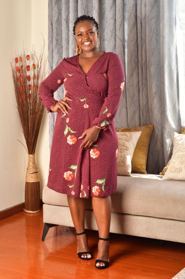 QUALITY CHIFFON WRAP DRESS - Image 2