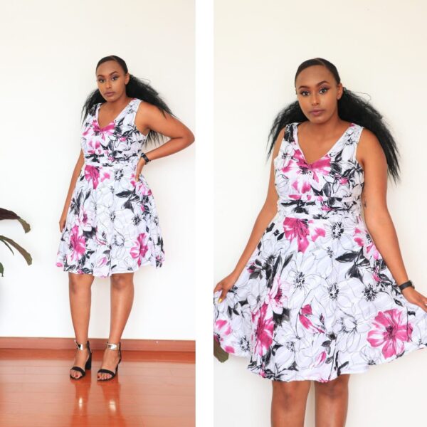 QUALITY FLORAL SKATER DRESS