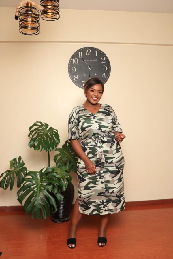 LUXZUZ -ONETWO CAMOFLAGE DRESS - Image 2